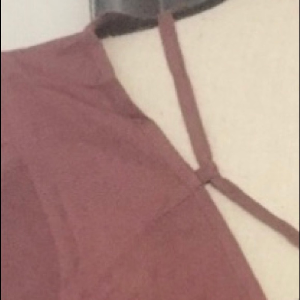 ❌DONATED❌Brick Mauve Tie Front Surplice Tunic Top - Picture 9 of 12